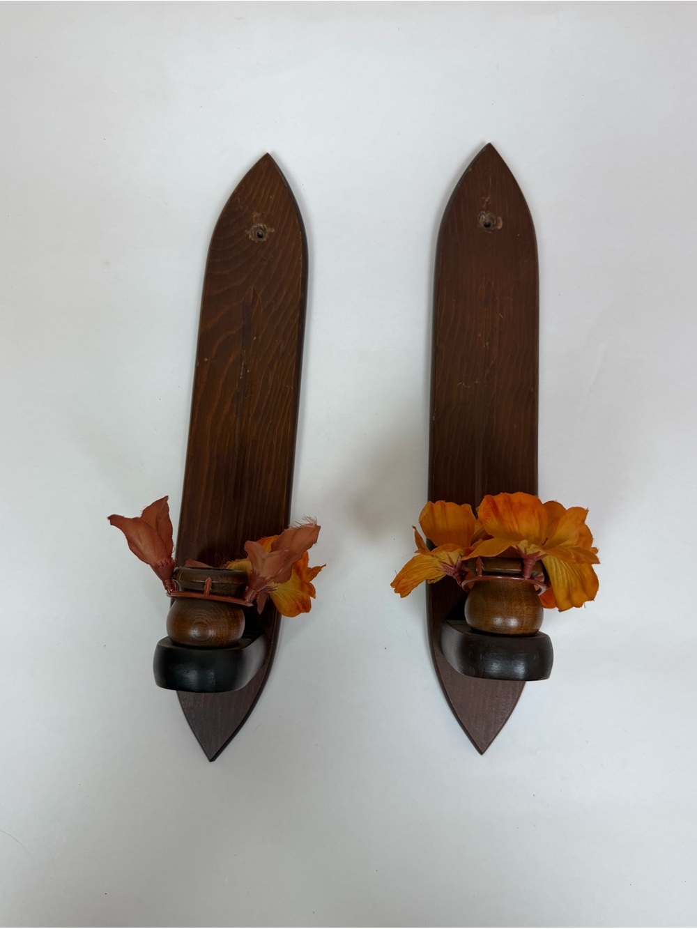 Vintage 70s/80s Retro Wall-Hanging Candle Holders